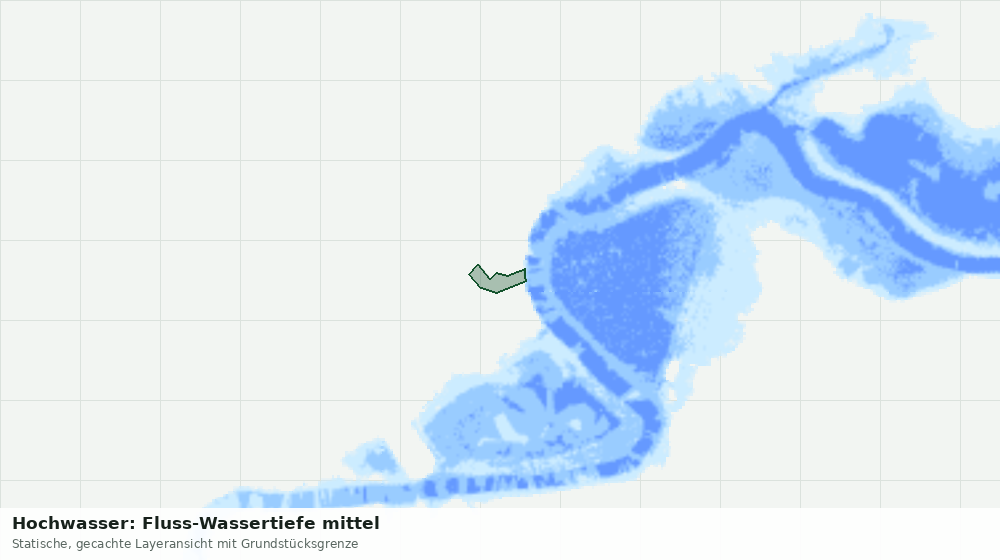 Statische Kartenansicht: Hochwasser: Fluss-Wassertiefe mittel
