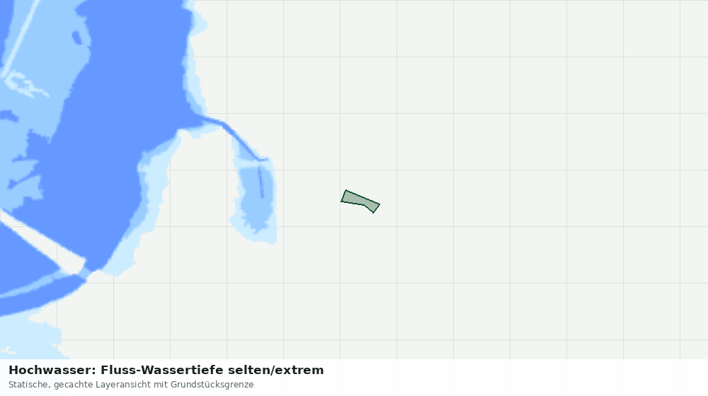 Statische Kartenansicht: Hochwasser: Fluss-Wassertiefe selten/extrem