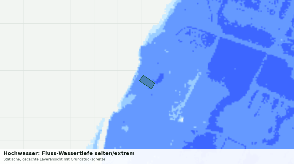 Statische Kartenansicht: Hochwasser: Fluss-Wassertiefe selten/extrem