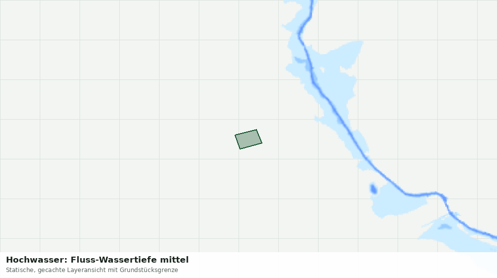 Statische Kartenansicht: Hochwasser: Fluss-Wassertiefe mittel