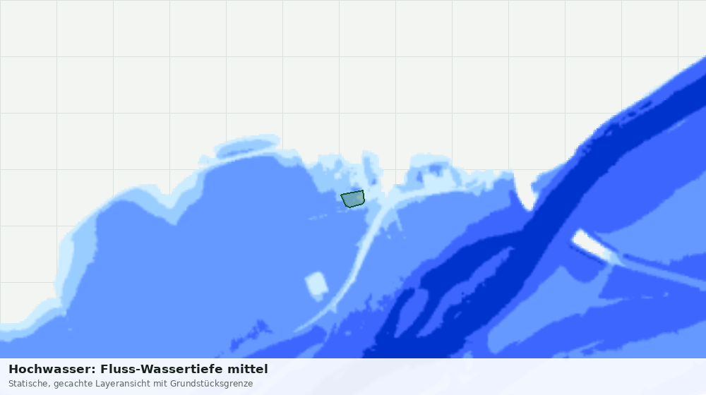 Statische Kartenansicht: Hochwasser: Fluss-Wassertiefe mittel