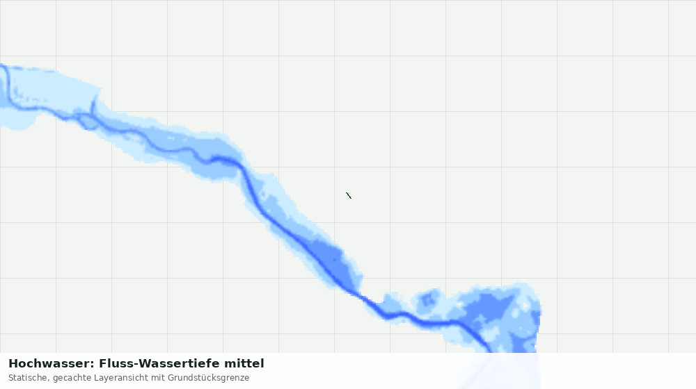 Statische Kartenansicht: Hochwasser: Fluss-Wassertiefe mittel