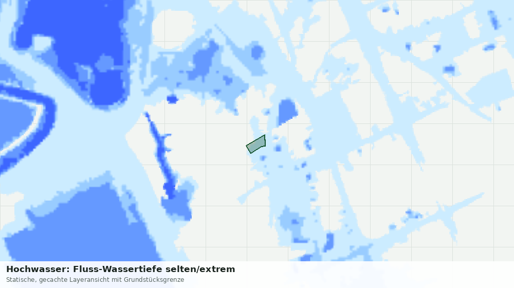 Statische Kartenansicht: Hochwasser: Fluss-Wassertiefe selten/extrem