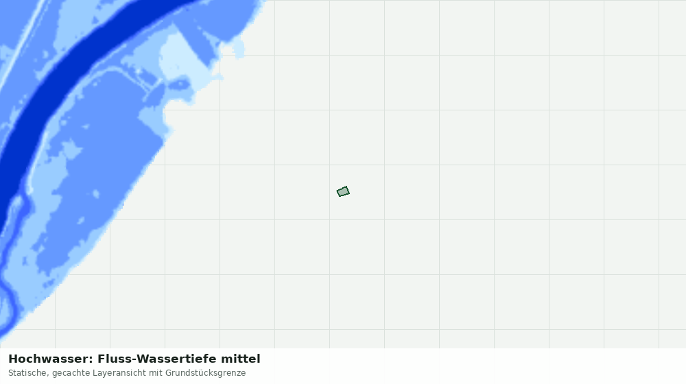 Statische Kartenansicht: Hochwasser: Fluss-Wassertiefe mittel