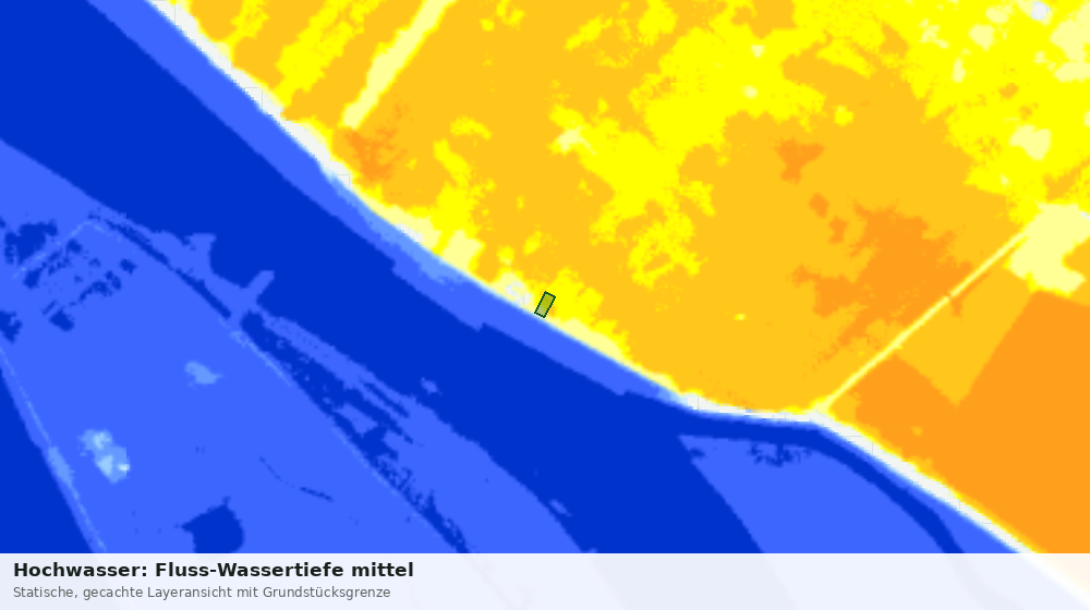 Statische Kartenansicht: Hochwasser: Fluss-Wassertiefe mittel