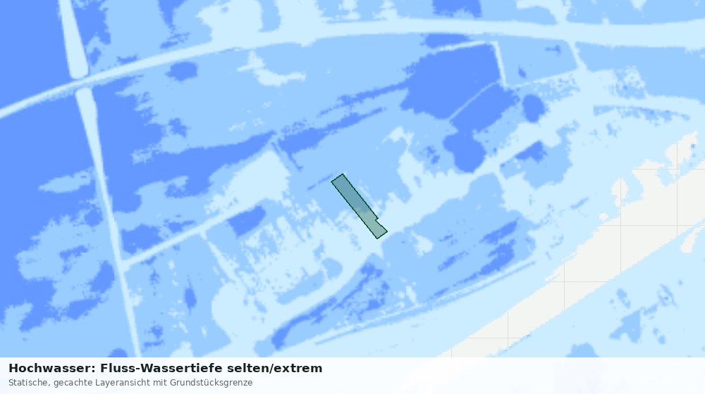 Statische Kartenansicht: Hochwasser: Fluss-Wassertiefe selten/extrem