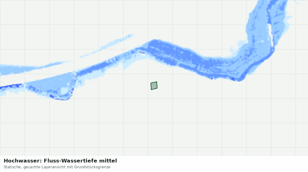 Statische Kartenansicht: Hochwasser: Fluss-Wassertiefe mittel