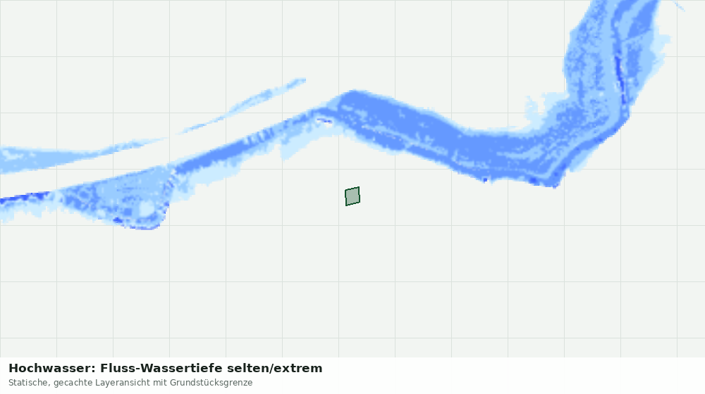 Statische Kartenansicht: Hochwasser: Fluss-Wassertiefe selten/extrem