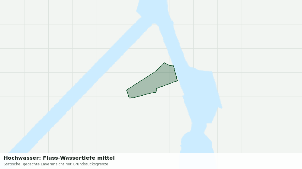 Statische Kartenansicht: Hochwasser: Fluss-Wassertiefe mittel