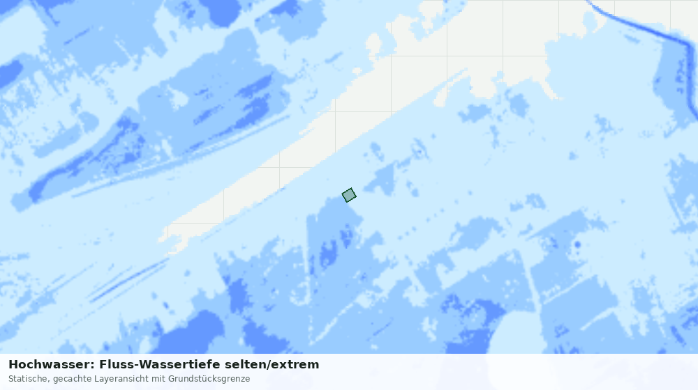Statische Kartenansicht: Hochwasser: Fluss-Wassertiefe selten/extrem
