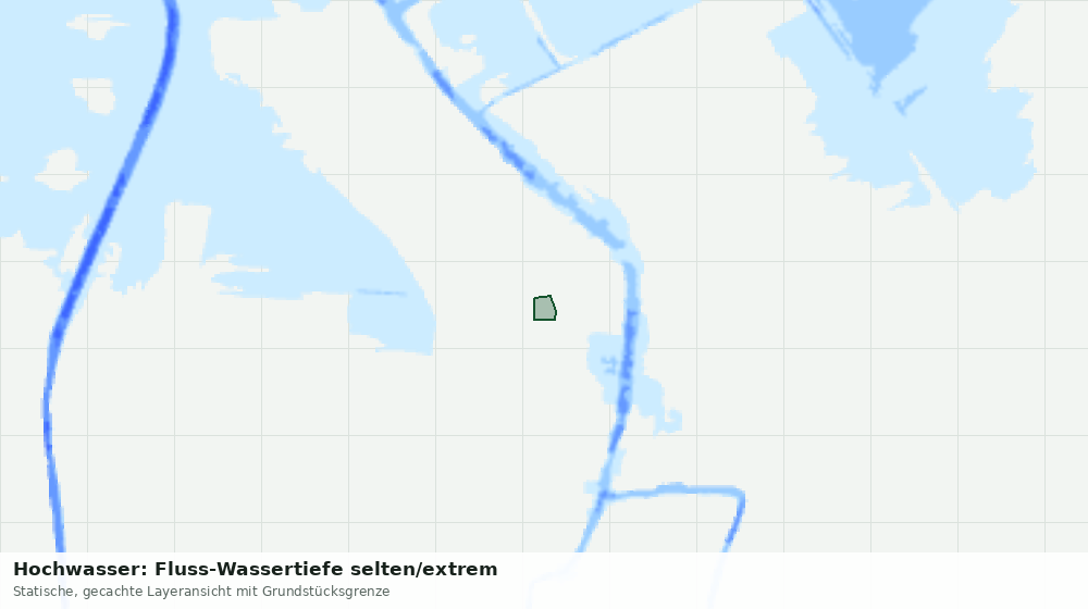 Statische Kartenansicht: Hochwasser: Fluss-Wassertiefe selten/extrem