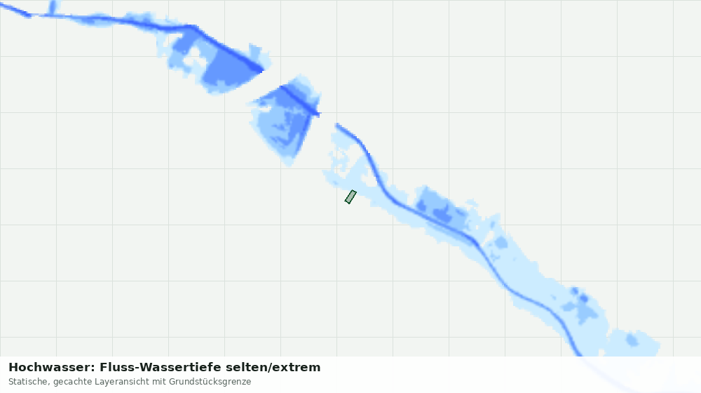 Statische Kartenansicht: Hochwasser: Fluss-Wassertiefe selten/extrem