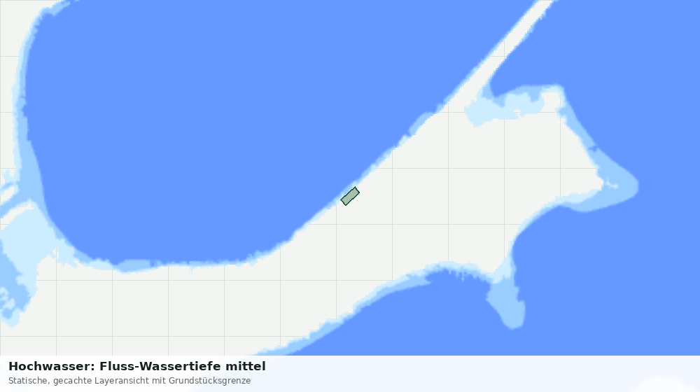 Statische Kartenansicht: Hochwasser: Fluss-Wassertiefe mittel
