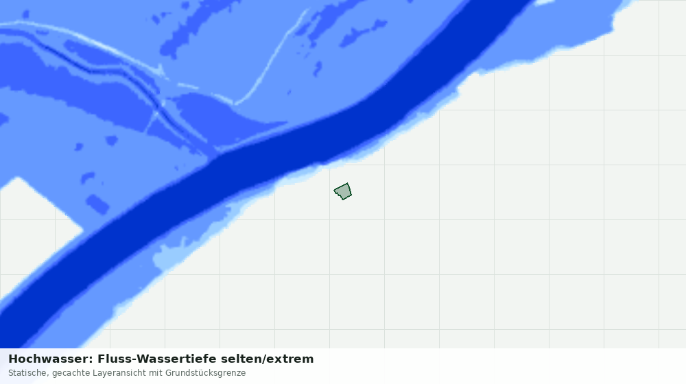 Statische Kartenansicht: Hochwasser: Fluss-Wassertiefe selten/extrem