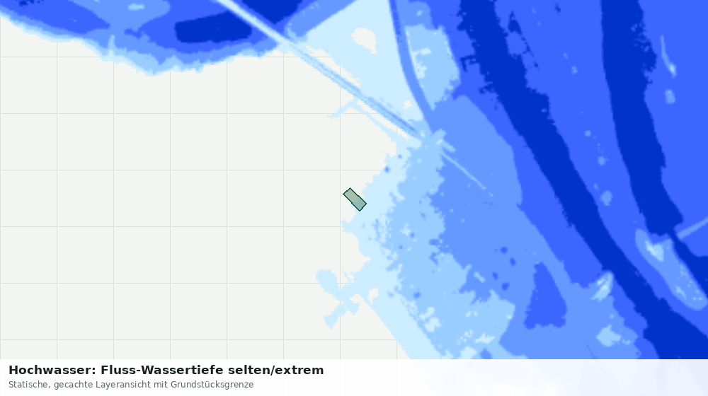 Statische Kartenansicht: Hochwasser: Fluss-Wassertiefe selten/extrem