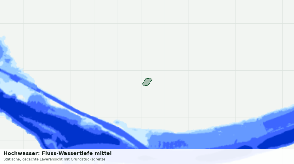 Statische Kartenansicht: Hochwasser: Fluss-Wassertiefe mittel