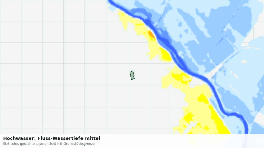Statische Kartenansicht: Hochwasser: Fluss-Wassertiefe mittel