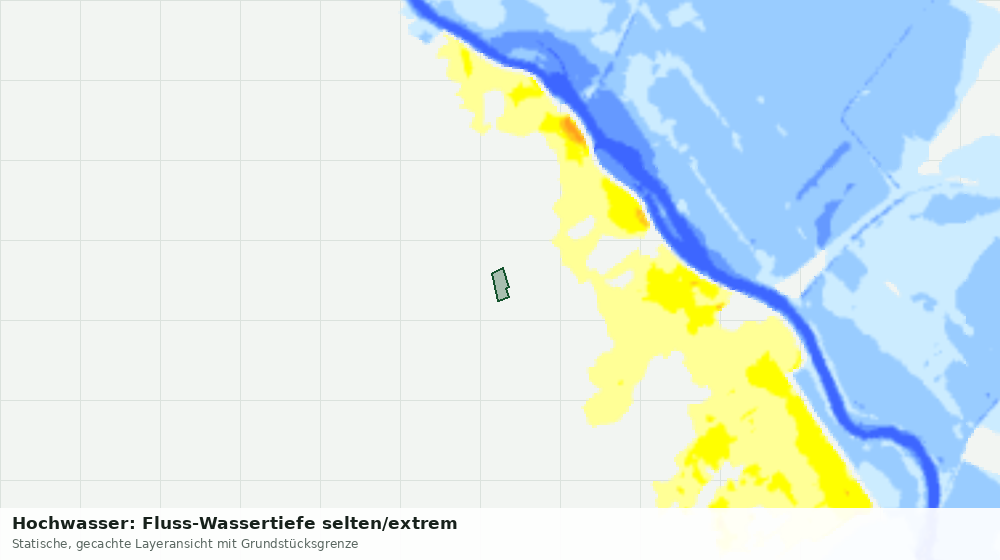 Statische Kartenansicht: Hochwasser: Fluss-Wassertiefe selten/extrem