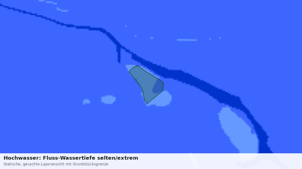 Statische Kartenansicht: Hochwasser: Fluss-Wassertiefe selten/extrem