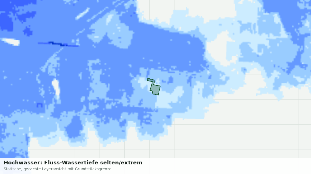 Statische Kartenansicht: Hochwasser: Fluss-Wassertiefe selten/extrem