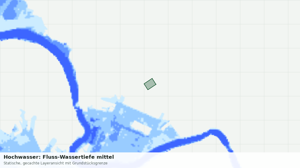 Statische Kartenansicht: Hochwasser: Fluss-Wassertiefe mittel