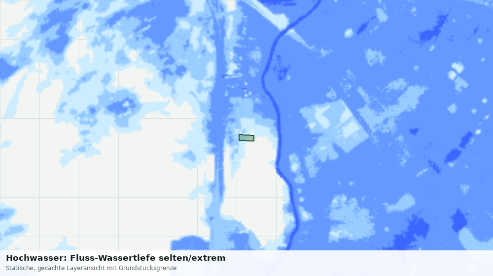 Statische Kartenansicht: Hochwasser: Fluss-Wassertiefe selten/extrem