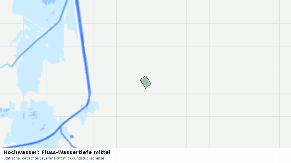 Statische Kartenansicht: Hochwasser: Fluss-Wassertiefe mittel