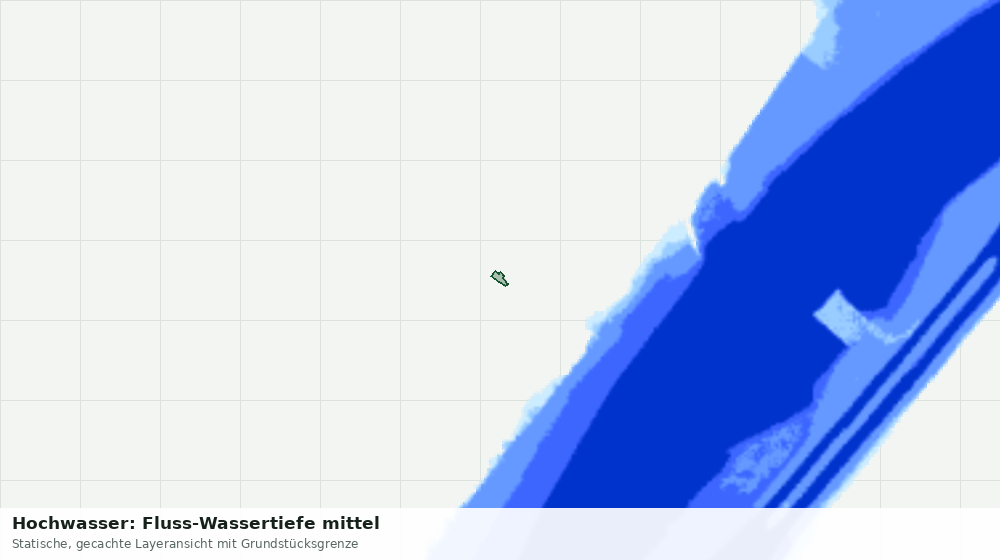 Statische Kartenansicht: Hochwasser: Fluss-Wassertiefe mittel