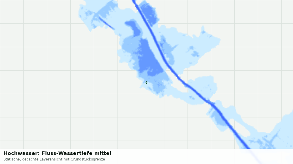 Statische Kartenansicht: Hochwasser: Fluss-Wassertiefe mittel