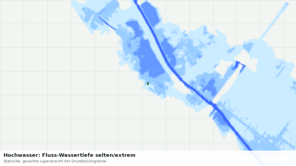 Statische Kartenansicht: Hochwasser: Fluss-Wassertiefe selten/extrem