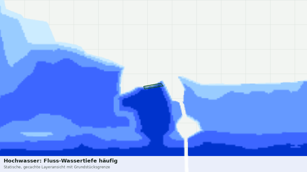 Statische Kartenansicht: Hochwasser: Fluss-Wassertiefe häufig