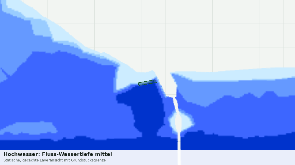 Statische Kartenansicht: Hochwasser: Fluss-Wassertiefe mittel