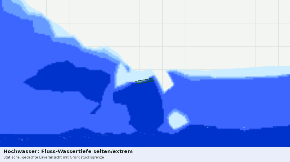 Statische Kartenansicht: Hochwasser: Fluss-Wassertiefe selten/extrem