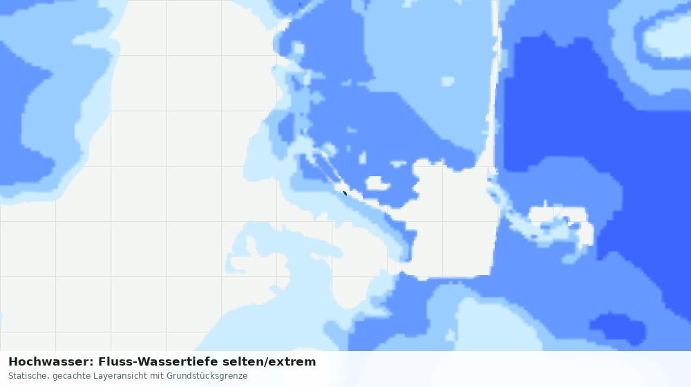 Statische Kartenansicht: Hochwasser: Fluss-Wassertiefe selten/extrem