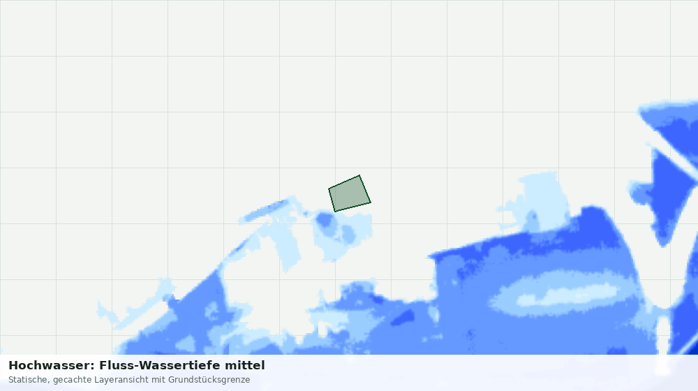 Statische Kartenansicht: Hochwasser: Fluss-Wassertiefe mittel