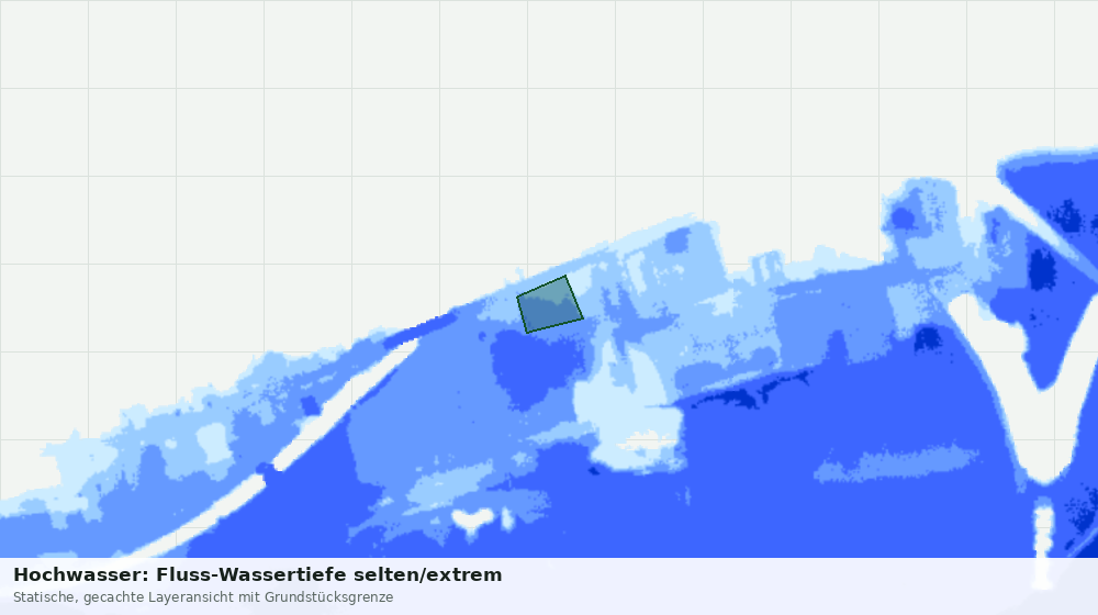 Statische Kartenansicht: Hochwasser: Fluss-Wassertiefe selten/extrem
