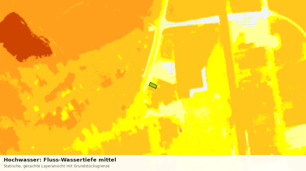 Statische Kartenansicht: Hochwasser: Fluss-Wassertiefe mittel