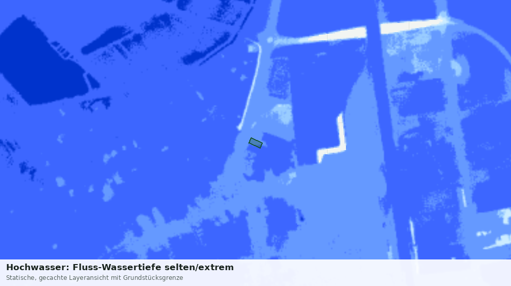 Statische Kartenansicht: Hochwasser: Fluss-Wassertiefe selten/extrem