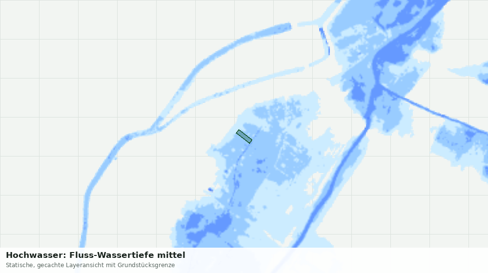 Statische Kartenansicht: Hochwasser: Fluss-Wassertiefe mittel