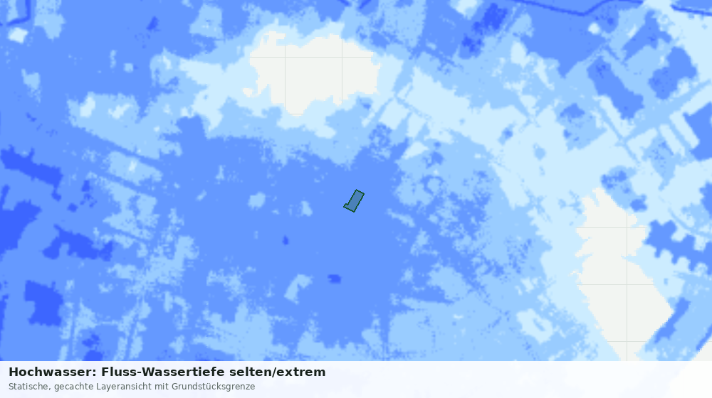 Statische Kartenansicht: Hochwasser: Fluss-Wassertiefe selten/extrem
