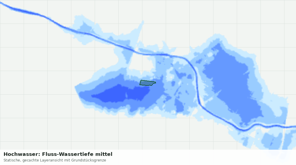 Statische Kartenansicht: Hochwasser: Fluss-Wassertiefe mittel