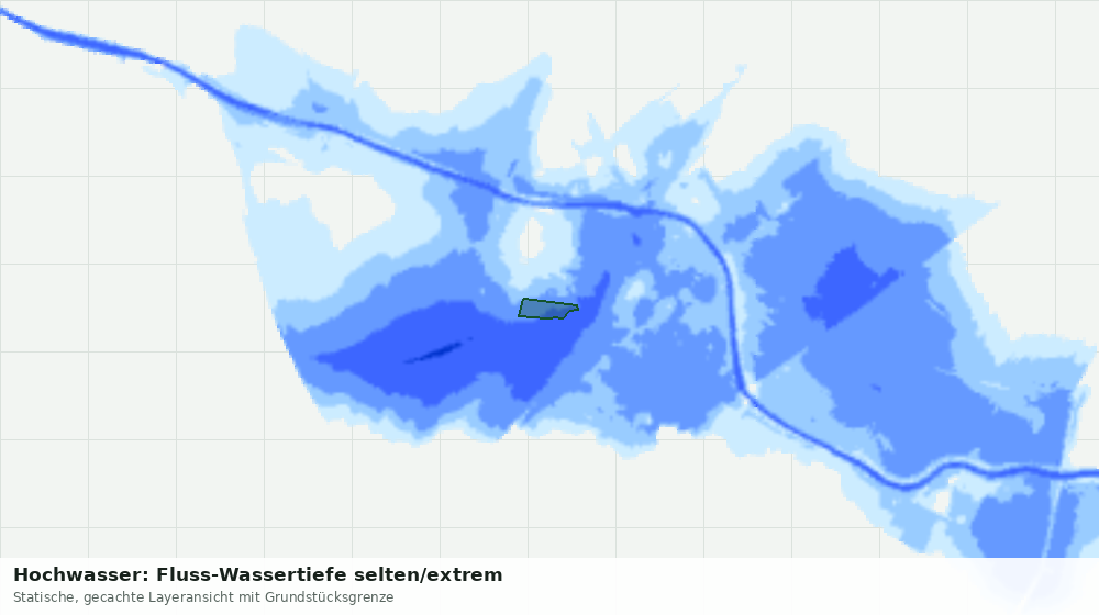 Statische Kartenansicht: Hochwasser: Fluss-Wassertiefe selten/extrem