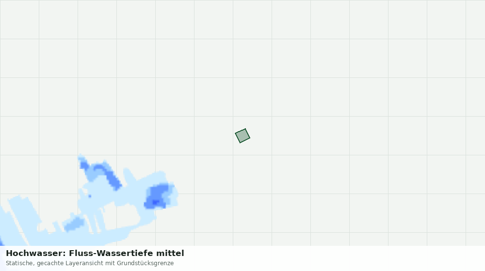 Statische Kartenansicht: Hochwasser: Fluss-Wassertiefe mittel