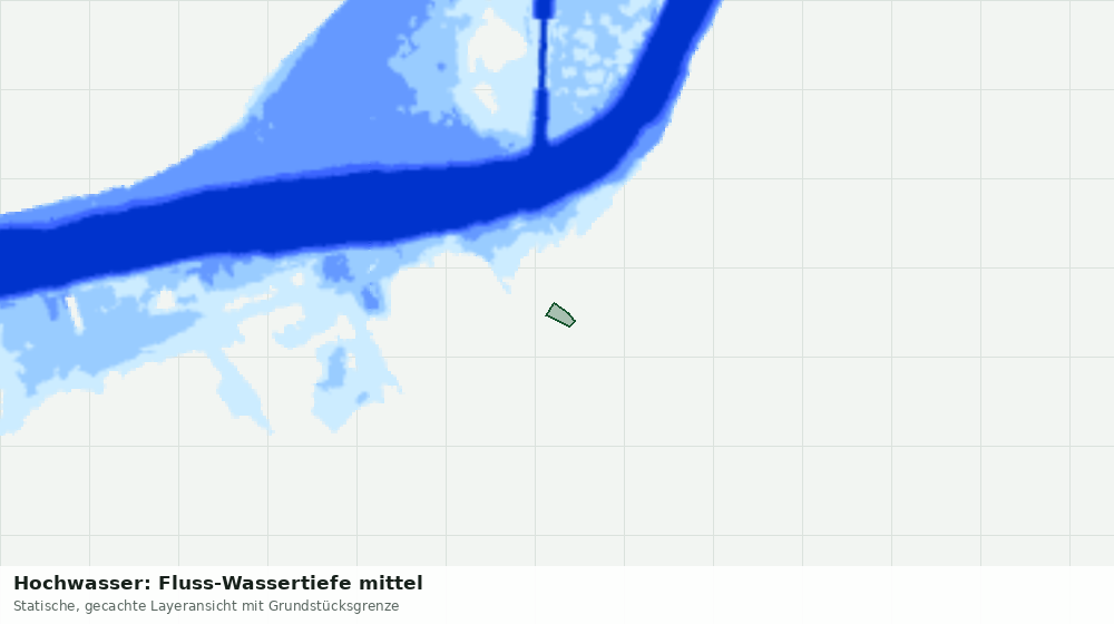 Statische Kartenansicht: Hochwasser: Fluss-Wassertiefe mittel