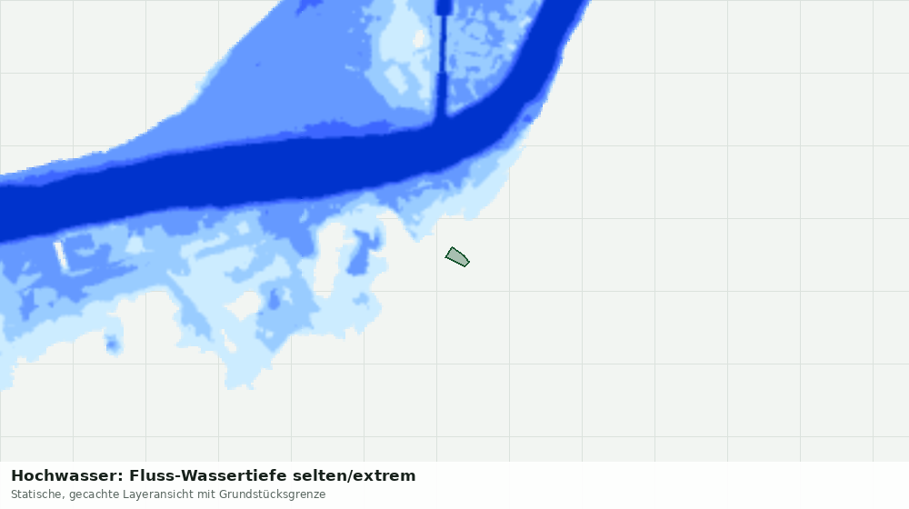 Statische Kartenansicht: Hochwasser: Fluss-Wassertiefe selten/extrem