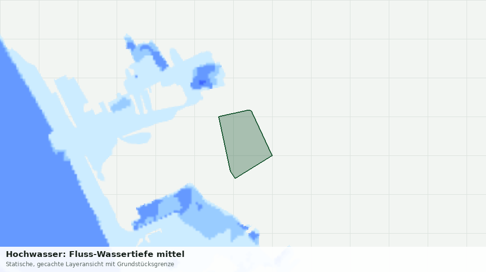 Statische Kartenansicht: Hochwasser: Fluss-Wassertiefe mittel