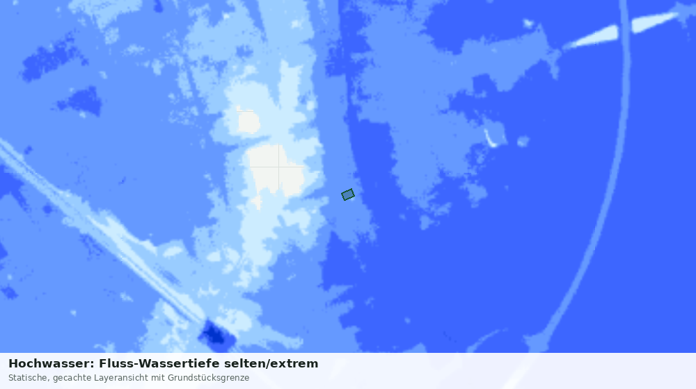 Statische Kartenansicht: Hochwasser: Fluss-Wassertiefe selten/extrem