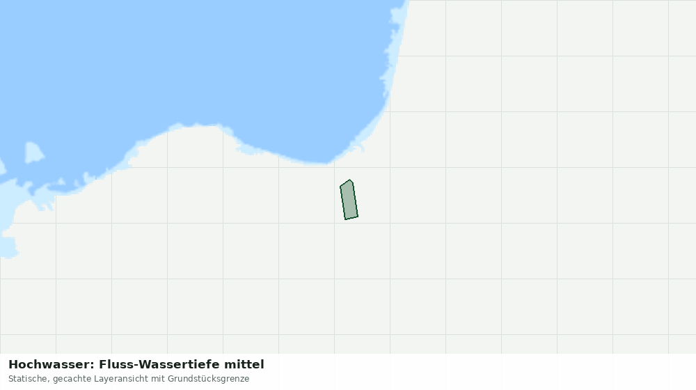 Statische Kartenansicht: Hochwasser: Fluss-Wassertiefe mittel