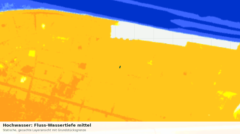 Statische Kartenansicht: Hochwasser: Fluss-Wassertiefe mittel