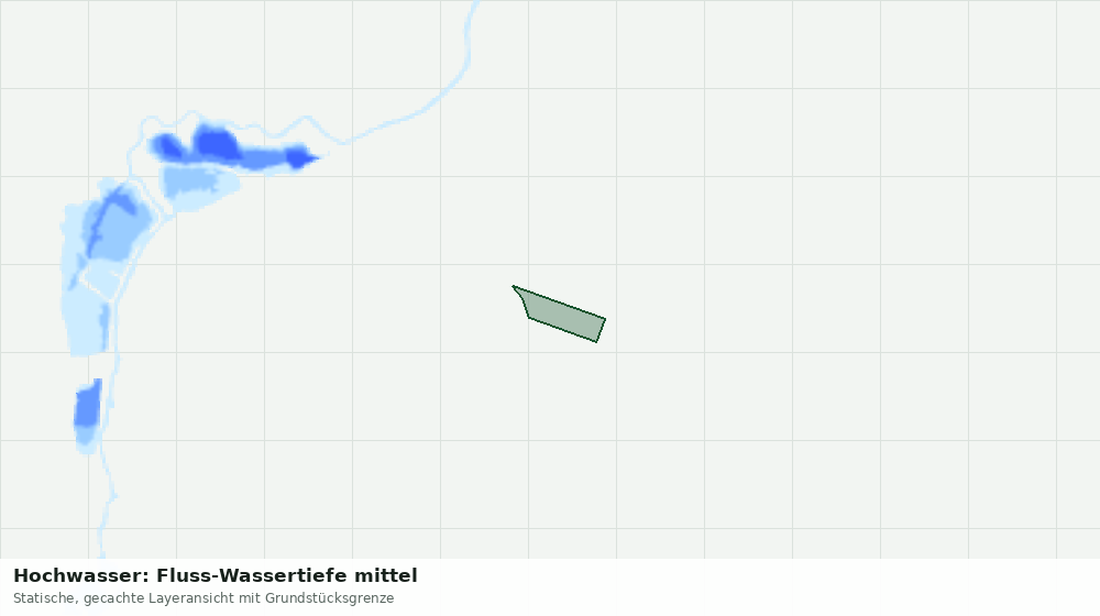 Statische Kartenansicht: Hochwasser: Fluss-Wassertiefe mittel
